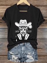 Women's VK Print V-Neck T-Shirt